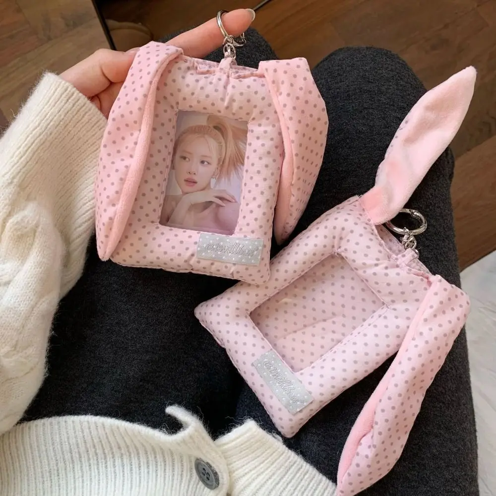 Cute Polka Dot Rabbit Ears Pillow Card Holder 3-inch INS Korean Style Mini Protective Case Soft Gift ID Card Protector
Cute Polka Dot Rabbit Ears Pillow Card Holder 3-inch INS Korean Style Mini Protective Case Soft Gift ID Card Protector