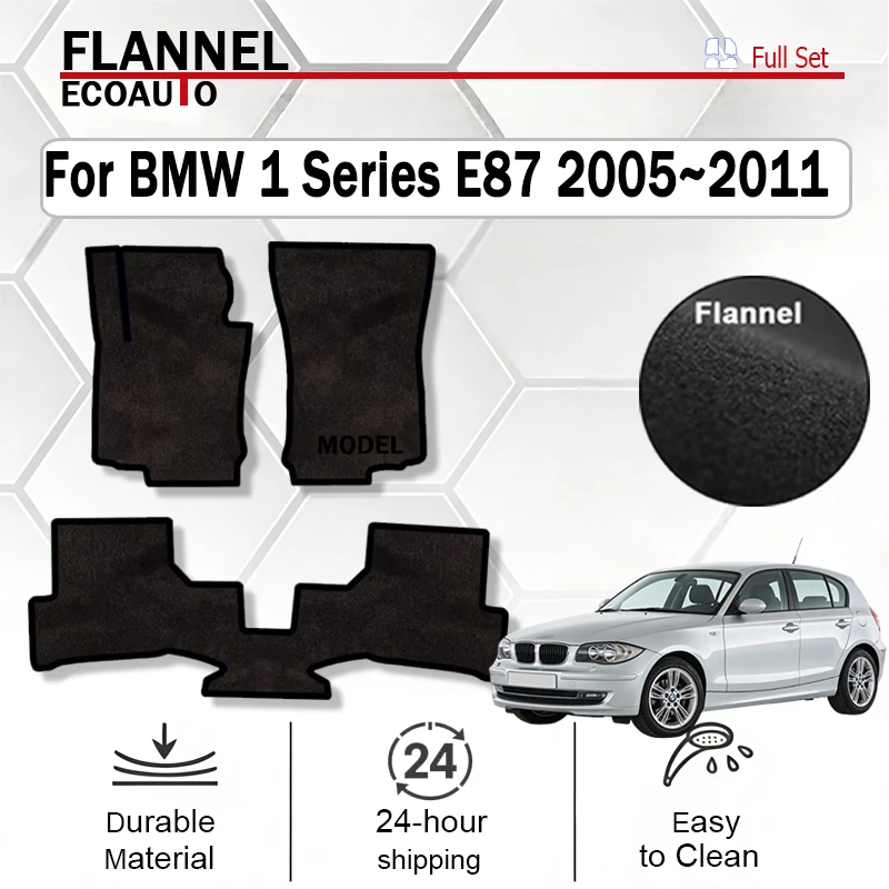 ECOAUTO Flannel Car Floor Mats For BMW 1 Series E87 2005~2011 5-door Hatchback Rugs Protective Pad Custom Foot Premium Pad black
ECOAUTO Flannel Car Floor Mats For BMW 1 Series E87 2005~2011 5-door Hatchback Rugs Protective Pad Custom Foot Premium Pad black