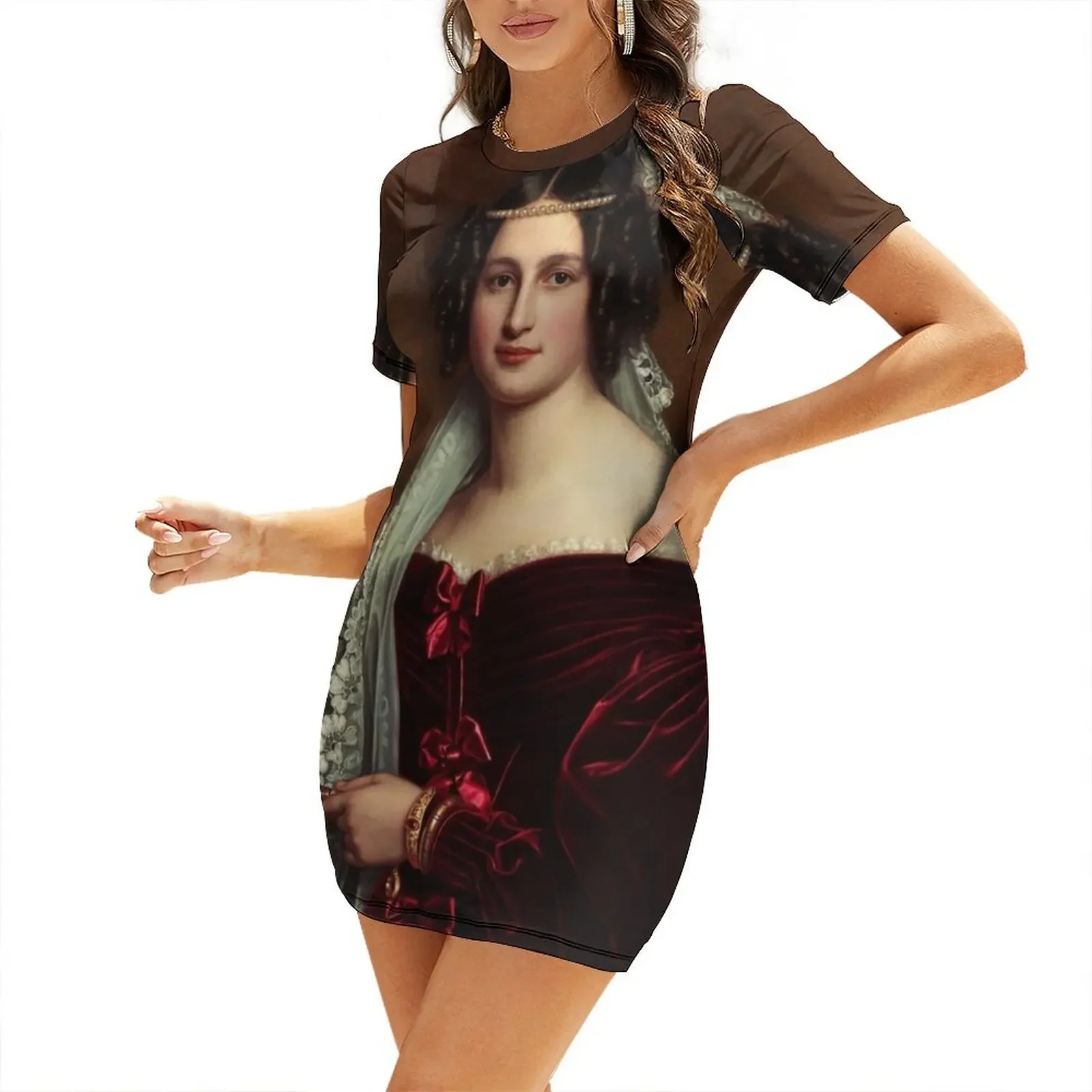 Portrait of Crescentia Bourgin by Joseph Karl Stieler Classical Fine Art Xzendor7 Old Masters Reproductions Short-Sleeved Dress
Portrait of Crescentia Bourgin by Joseph Karl Stieler Classical Fine Art Xzendor7 Old Masters Reproductions Short-Sleeved Dress