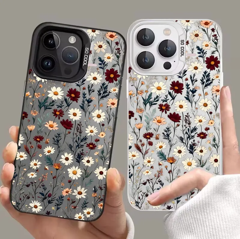 Fashion Daisy Flower Phone Case For IPhone 11 Pro Max 16 15 14 X XS MAX XR 8 7 6 Plus 12 13 Mini Casing Hard IMD Silver Cover
Fashion Daisy Flower Phone Case For IPhone 11 Pro Max 16 15 14 X XS MAX XR 8 7 6 Plus 12 13 Mini Casing Hard IMD Silver Cover