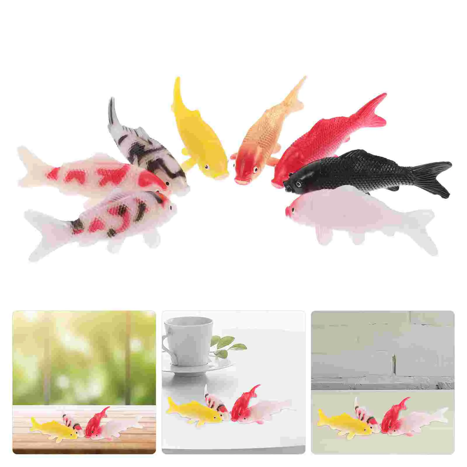 8 Pcs Simulated Koi Model Fish Figurine Decoration Artificial Mini Garden Figure Ornament Fake Craft Tiny Lawn Plume
8 Pcs Simulated Koi Model Fish Figurine Decoration Artificial Mini Garden Figure Ornament Fake Craft Tiny Lawn Plume