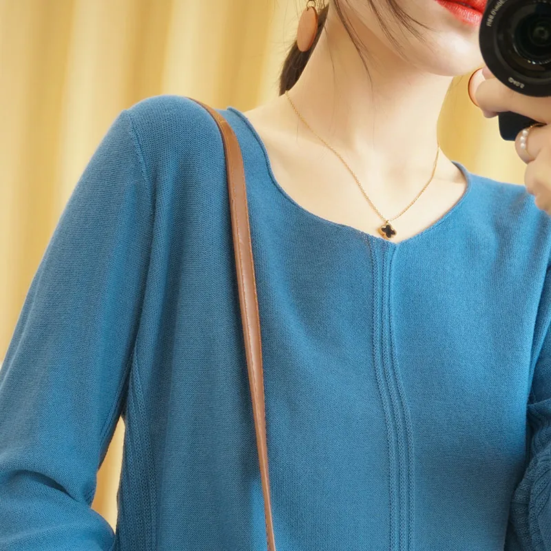 Loose Fit Long Sve V-Ne Knitwear Cotton Linen Thin Base irt Korean Sle Women's T-irt Comfortable Breathable Autumn...
Loose Fit Long Sve V-Ne Knitwear Cotton Linen Thin Base irt Korean Sle Women's T-irt Comfortable Breathable Autumn...