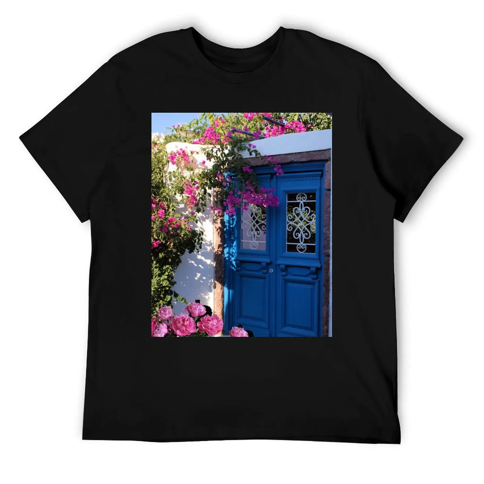 Greek Santorini Blue Door Pink Flowers T-Shirt man t shirt cotton high quality t shirt man luxury man graphic t shirt T-Shirt
Greek Santorini Blue Door Pink Flowers T-Shirt man t shirt cotton high quality t shirt man luxury man graphic t shirt T-Shirt