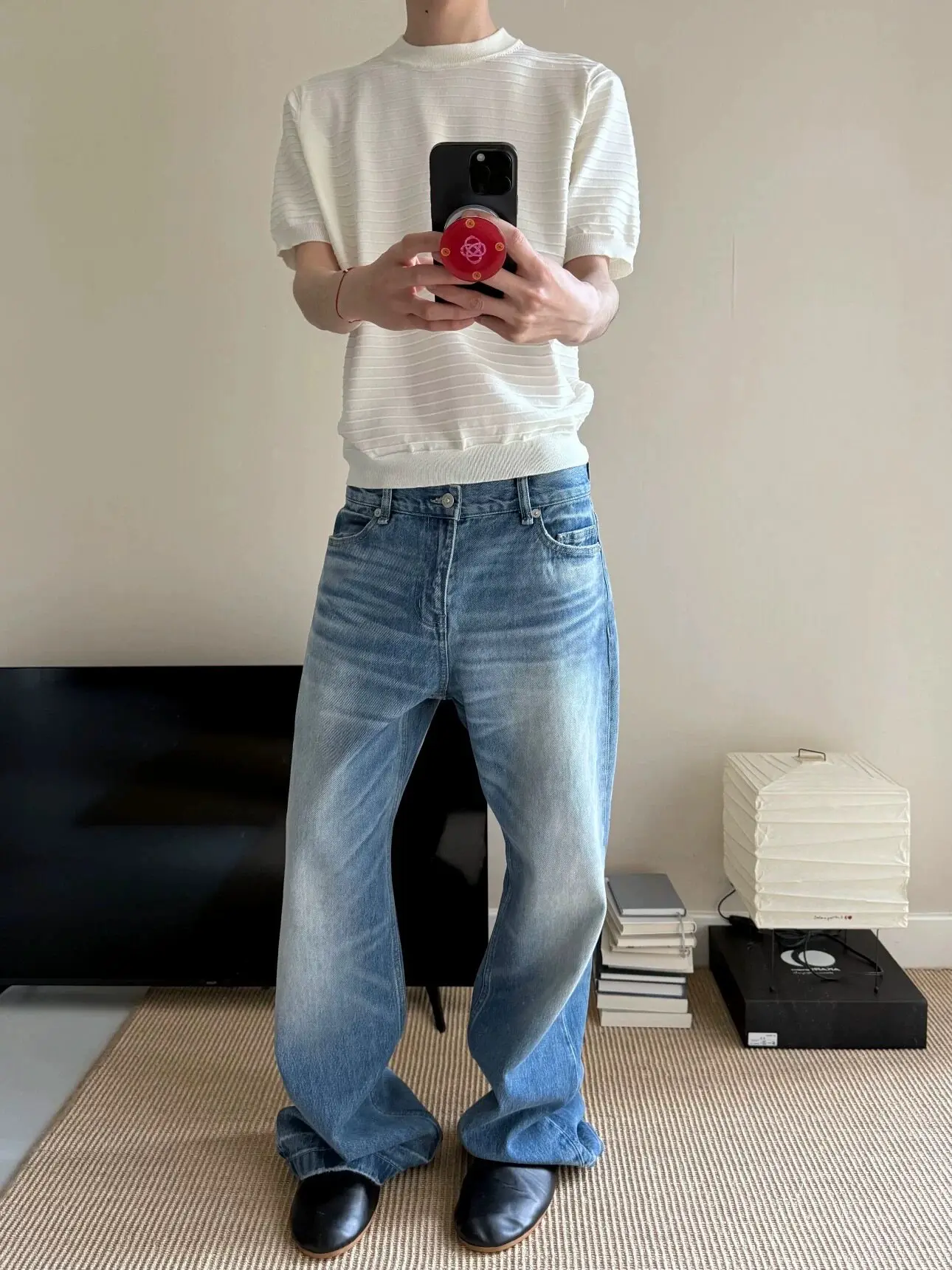 A-Line Wide Leg Straight Jeans Men's Ice Ripple Washed Faded High Waist Denim Pants Summer Wear Resistant Non-Stretch
A-Line Wide Leg Straight Jeans Men's Ice Ripple Washed Faded High Waist Denim Pants Summer Wear Resistant Non-Stretch