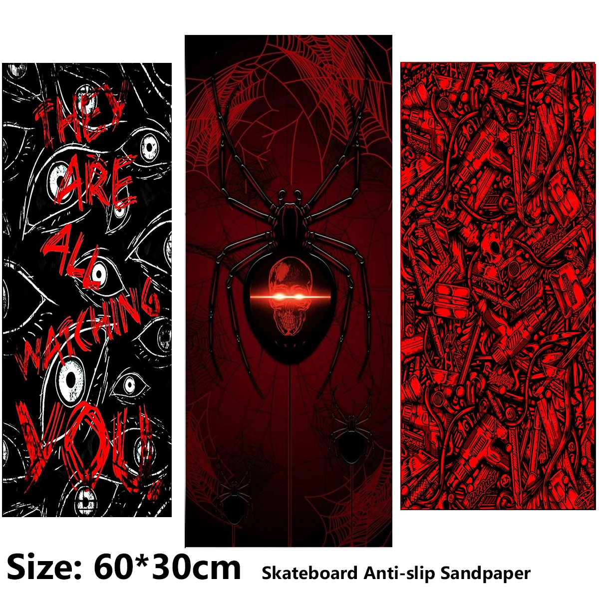 Electric Scooter Anti-slip Sticker Sandpaper Skateboard GripTape Sheet 60*30cm Eye Spider Pattern
Electric Scooter Anti-slip Sticker Sandpaper Skateboard GripTape Sheet 60*30cm Eye Spider Pattern