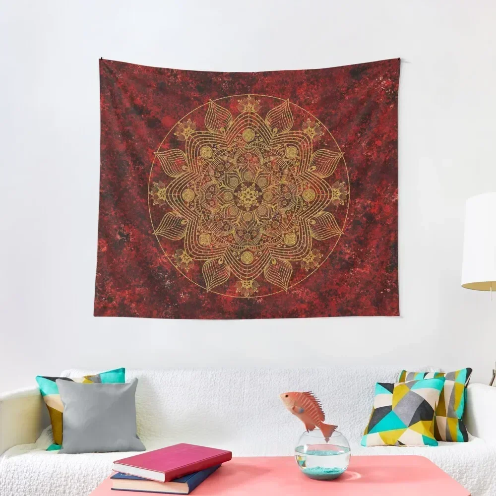 Exquisite Gold Lace Mandala on Red and Black Background Tapestry Wall Decor Hanging Decor Home Tapestry
Exquisite Gold Lace Mandala on Red and Black Background Tapestry Wall Decor Hanging Decor Home Tapestry
