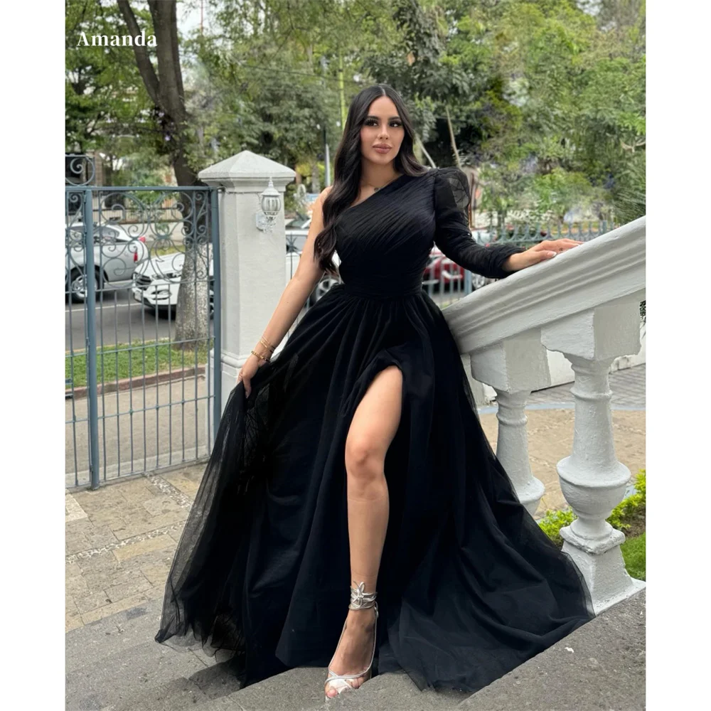 Amanda Customized Tulle A-Line robes de soirée Side High Split Floor-Length Evening Dresses Valentines Day Draped Wedding Dress
Amanda Customized Tulle A-Line robes de soirée Side High Split Floor-Length Evening Dresses Valentines Day Draped Wedding Dress