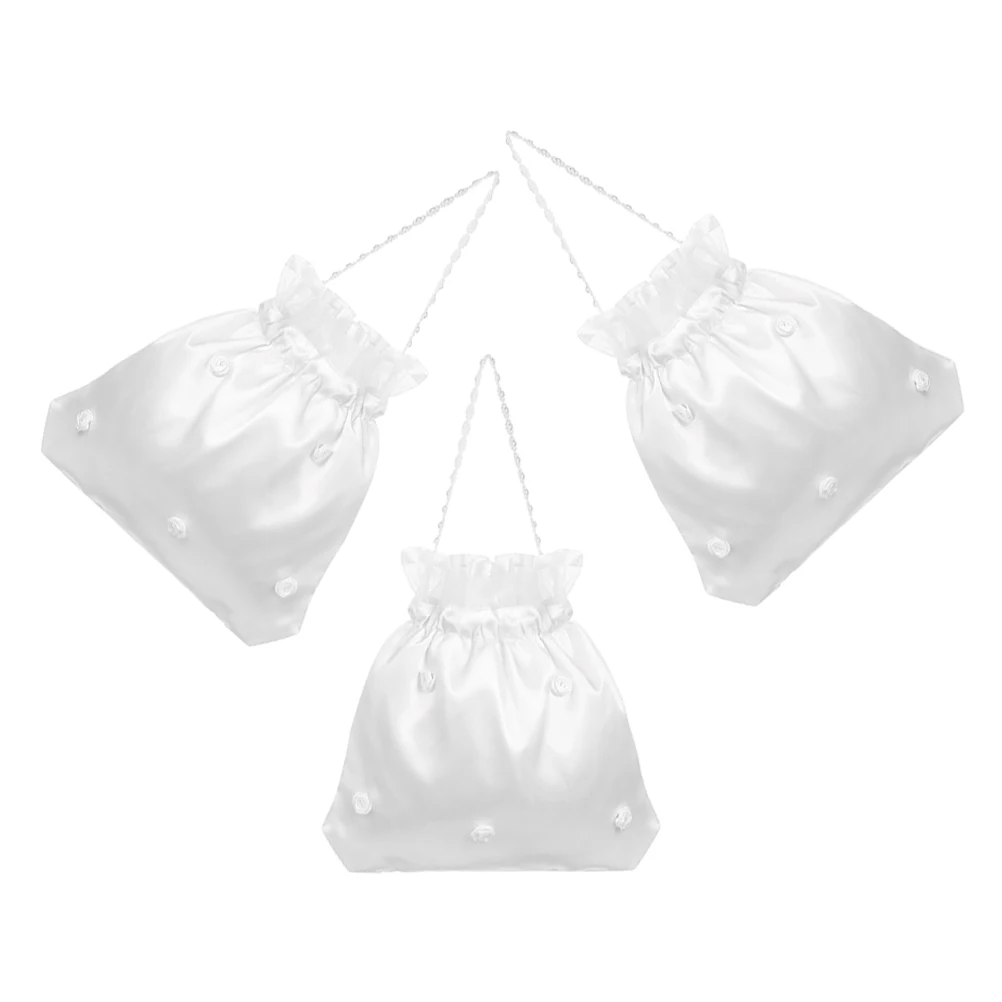 3Pcs Satin Bridal Money Bag Floral Embellished Small Wedding Purse for Bride Bridesmaids White Bridal Favor Pouch Bag
3Pcs Satin Bridal Money Bag Floral Embellished Small Wedding Purse for Bride Bridesmaids White Bridal Favor Pouch Bag