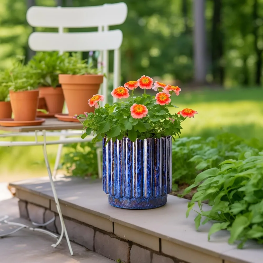 Современный керамический горшок 9,6 дюйма, синий - дренажное отверстие, домашний и уличный цветочный горшок, подарок для любителей растений, домашний декор
Современный керамический горшок 9,6 дюйма, синий - дренажное отверстие, домашний и уличный цветочный горшок, подарок для любителей растений, домашний декор