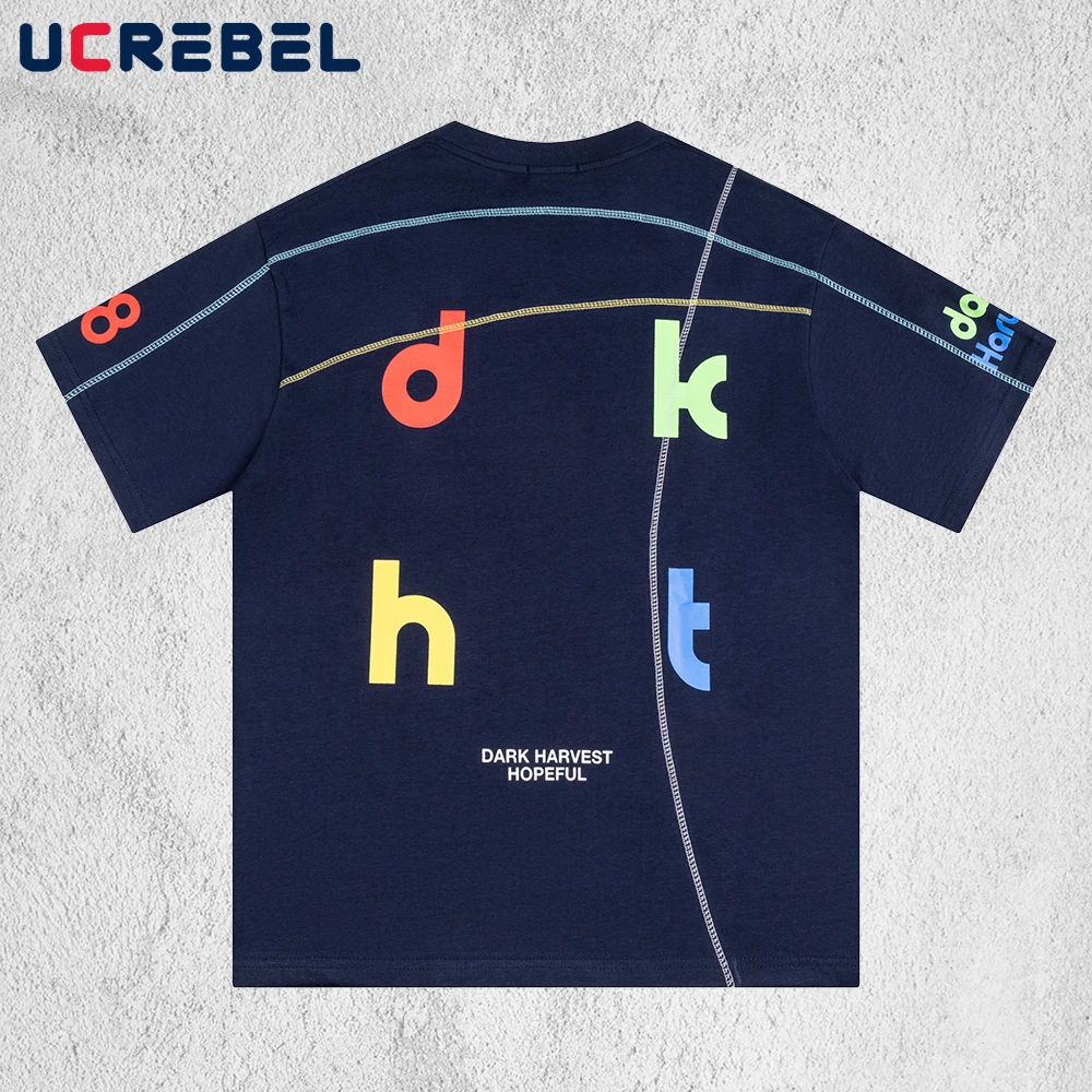 Letter Back Printed Short Sleeve T-shirt Mens Topstitch Summer High Street Loose Half-Sleeve Cotton Crew Neck Tee Man Tshirt
Letter Back Printed Short Sleeve T-shirt Mens Topstitch Summer High Street Loose Half-Sleeve Cotton Crew Neck Tee Man Tshirt