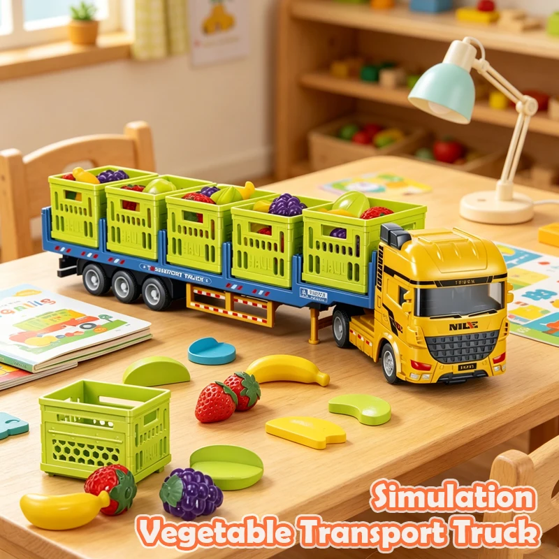 Simulation Alloy Fruit Vegetable Transport Truck Die-cast Freight Roadblock Large Car Model Pretend Play Toys for Children Gifts
Simulation Alloy Fruit Vegetable Transport Truck Die-cast Freight Roadblock Large Car Model Pretend Play Toys for Children Gifts