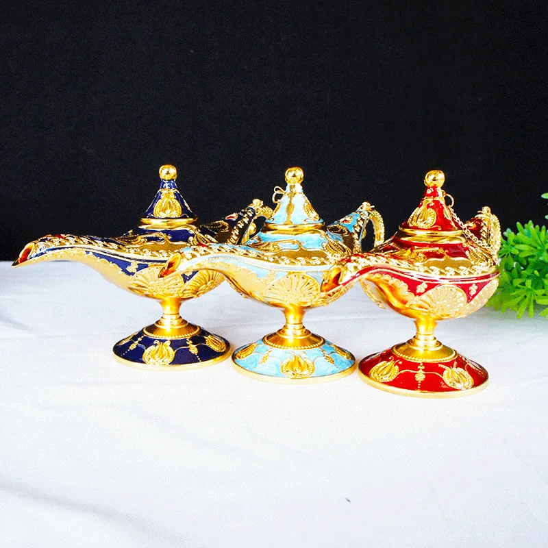 Light Luxury Golden Pattern Lamp of Aladdin Palace Dinner Decoration Magic Lamp Magic Lamp Crafts Ornaments
Light Luxury Golden Pattern Lamp of Aladdin Palace Dinner Decoration Magic Lamp Magic Lamp Crafts Ornaments