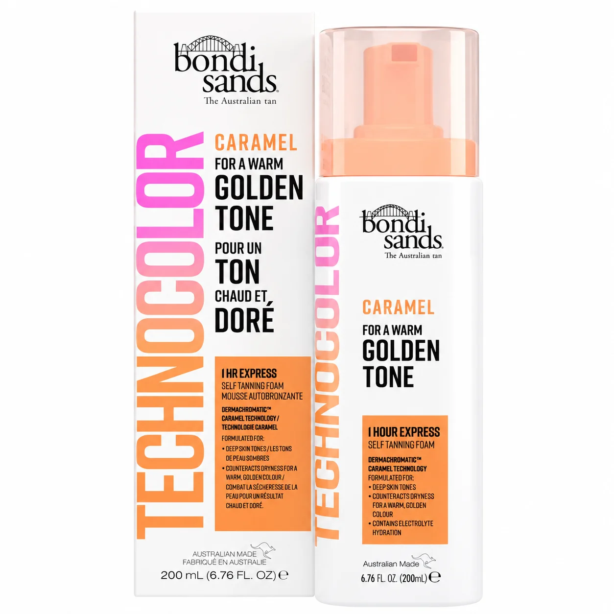 Bondi Sands - Technocolor 1 Hour Express Self Tanning Foam - Caramel (200ml)
Bondi Sands - Technocolor 1 Hour Express Self Tanning Foam - Caramel (200ml)