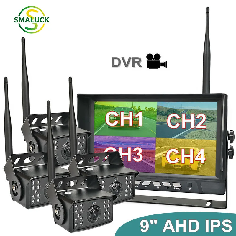 SMALUCK 9inch Wireless AHD IPS Truck DVR Monitor 1280x720 HD Night Vision Reverse Backup Wifi Camera System for Vehicles
SMALUCK 9inch Wireless AHD IPS Truck DVR Monitor 1280x720 HD Night Vision Reverse Backup Wifi Camera System for Vehicles