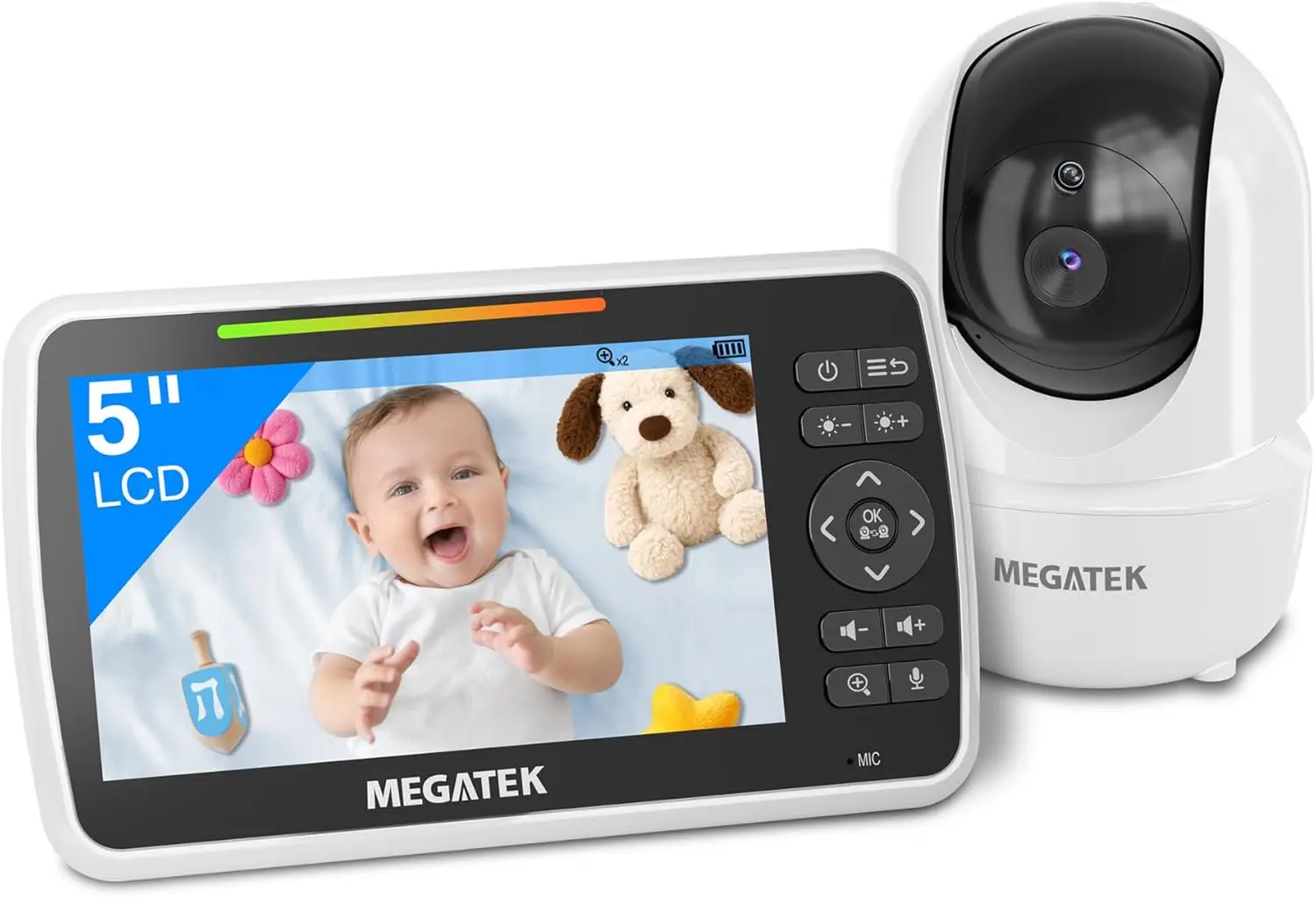BabyView Video Baby Monitor with Camera and Audio, 5" Screen, Pan-Tilt-Zoom, No-WiFi 2.4GHz Wireless, 30-Hour Battery, Night
BabyView Video Baby Monitor with Camera and Audio, 5" Screen, Pan-Tilt-Zoom, No-WiFi 2.4GHz Wireless, 30-Hour Battery, Night