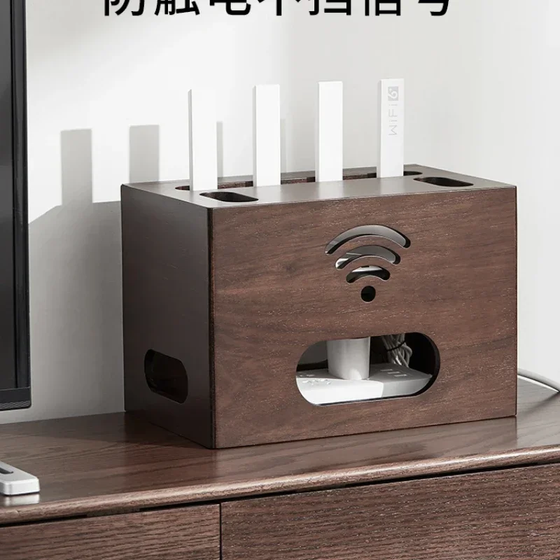 Wooden router storage box, desktop WiFi storage rack, living room, bedroom fixture, socket and cable management device
Wooden router storage box, desktop WiFi storage rack, living room, bedroom fixture, socket and cable management device