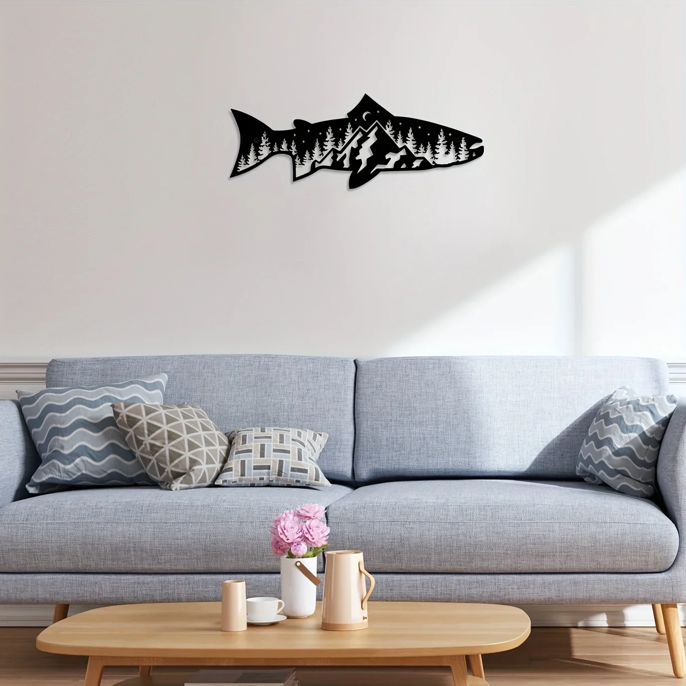 Unique Mountain Forest Metal Wall Decor Fish Shape Home Decor for Home Modern Wall Art Sticker Mural Room Decor
Unique Mountain Forest Metal Wall Decor Fish Shape Home Decor for Home Modern Wall Art Sticker Mural Room Decor