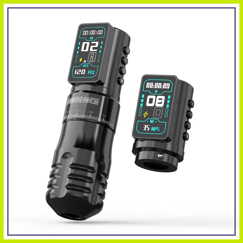 2PCS 2300mAh Batteries 7 Adjustable Stroke Wireless Tattoo Pen, Aluminum Alloy Rotary Motor, Lightweight Portable Precision Black
2PCS 2300mAh Batteries 7 Adjustable Stroke Wireless Tattoo Pen, Aluminum Alloy Rotary Motor, Lightweight Portable Precision Black