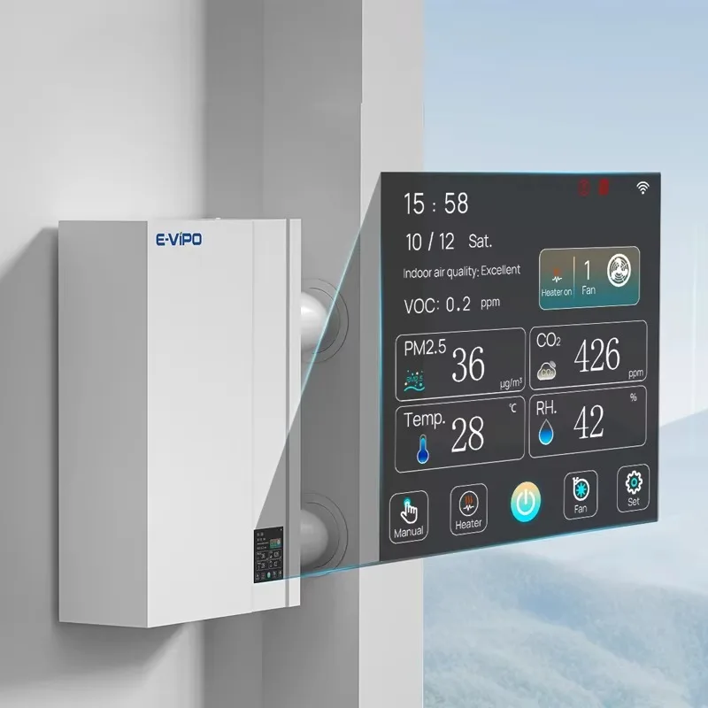 E-VIPO Ductless ERV RecuperatorHRV Heat Recovery Ventilation Unit WIFI Bedroom Wall Mounted Fresh Air Ventilation
E-VIPO Ductless ERV RecuperatorHRV Heat Recovery Ventilation Unit WIFI Bedroom Wall Mounted Fresh Air Ventilation