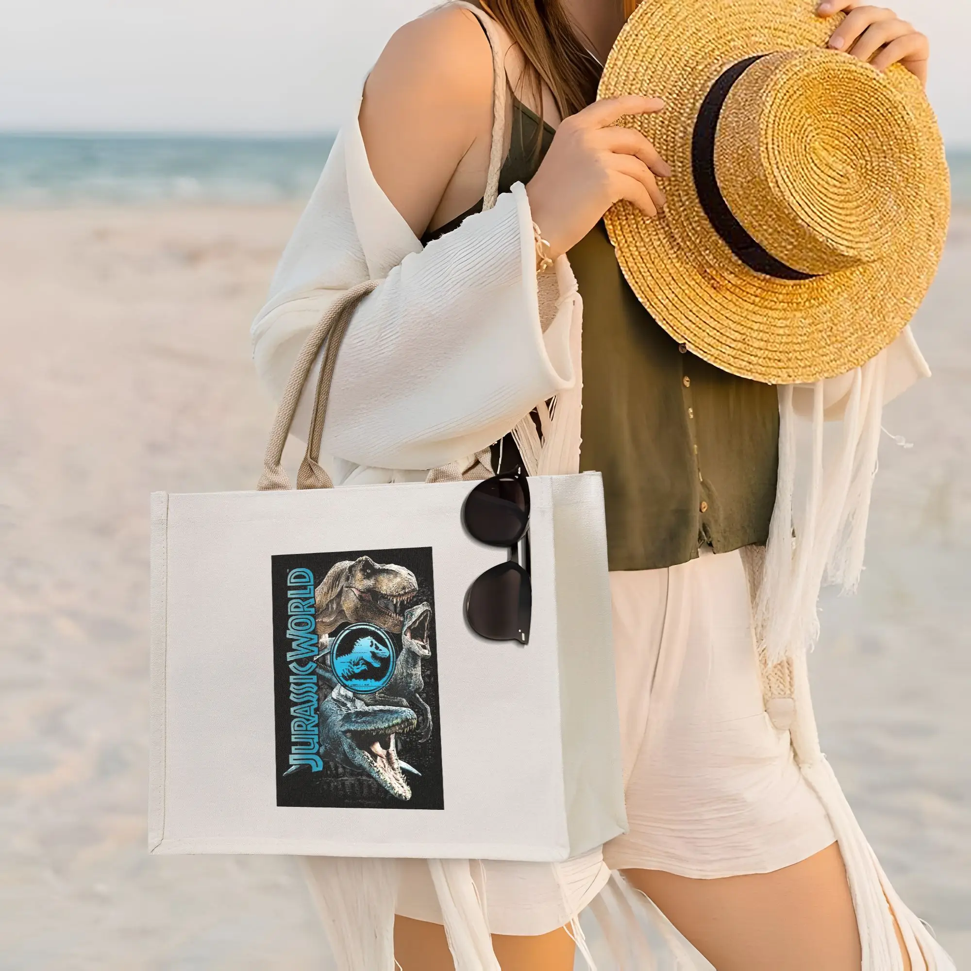 Новые сумки для покупок с изображением динозавров из фильма «Мир Юрского периода», холщовая складная сумка-тоут для женщин, дорожная сумка через плечо
Новые сумки для покупок с изображением динозавров из фильма «Мир Юрского периода», холщовая складная сумка-тоут для женщин, дорожная сумка через плечо