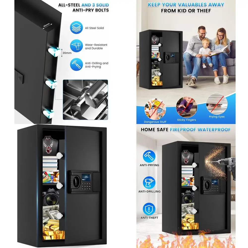 Сейф с большой цифровой клавиатурой 19.6H для домашней безопасности и хранения ценных вещей
Сейф с большой цифровой клавиатурой 19.6H для домашней безопасности и хранения ценных вещей