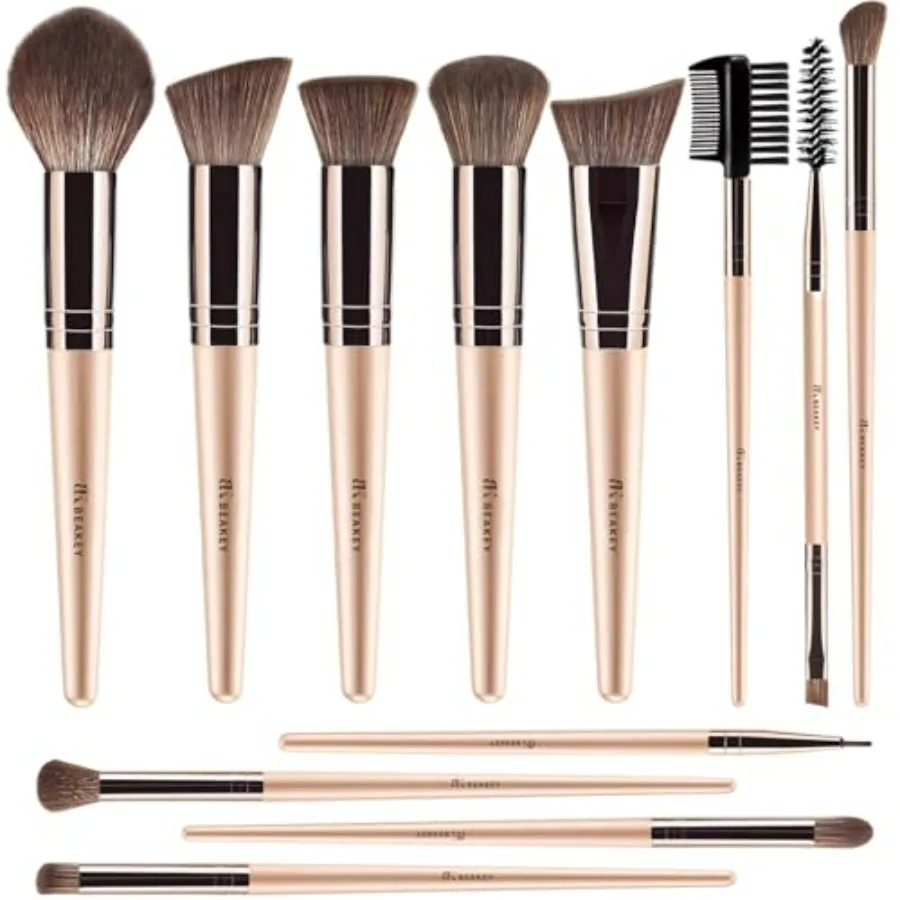 12pcs Vegan Makeup Brush Set Soft high-density Taklon fibers, durable birch handles, zero shedding, easy to clean, perfect for
12pcs Vegan Makeup Brush Set Soft high-density Taklon fibers, durable birch handles, zero shedding, easy to clean, perfect for