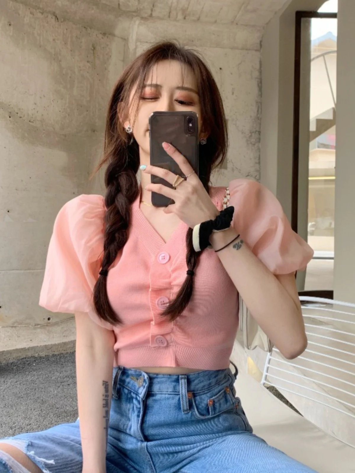 Sweet And Spicy Short Sleeve Knitted Top Women's Short Pure Desire Bubble Sleeve Design 2024 New Slim Fit Versatile Top
Sweet And Spicy Short Sleeve Knitted Top Women's Short Pure Desire Bubble Sleeve Design 2024 New Slim Fit Versatile Top