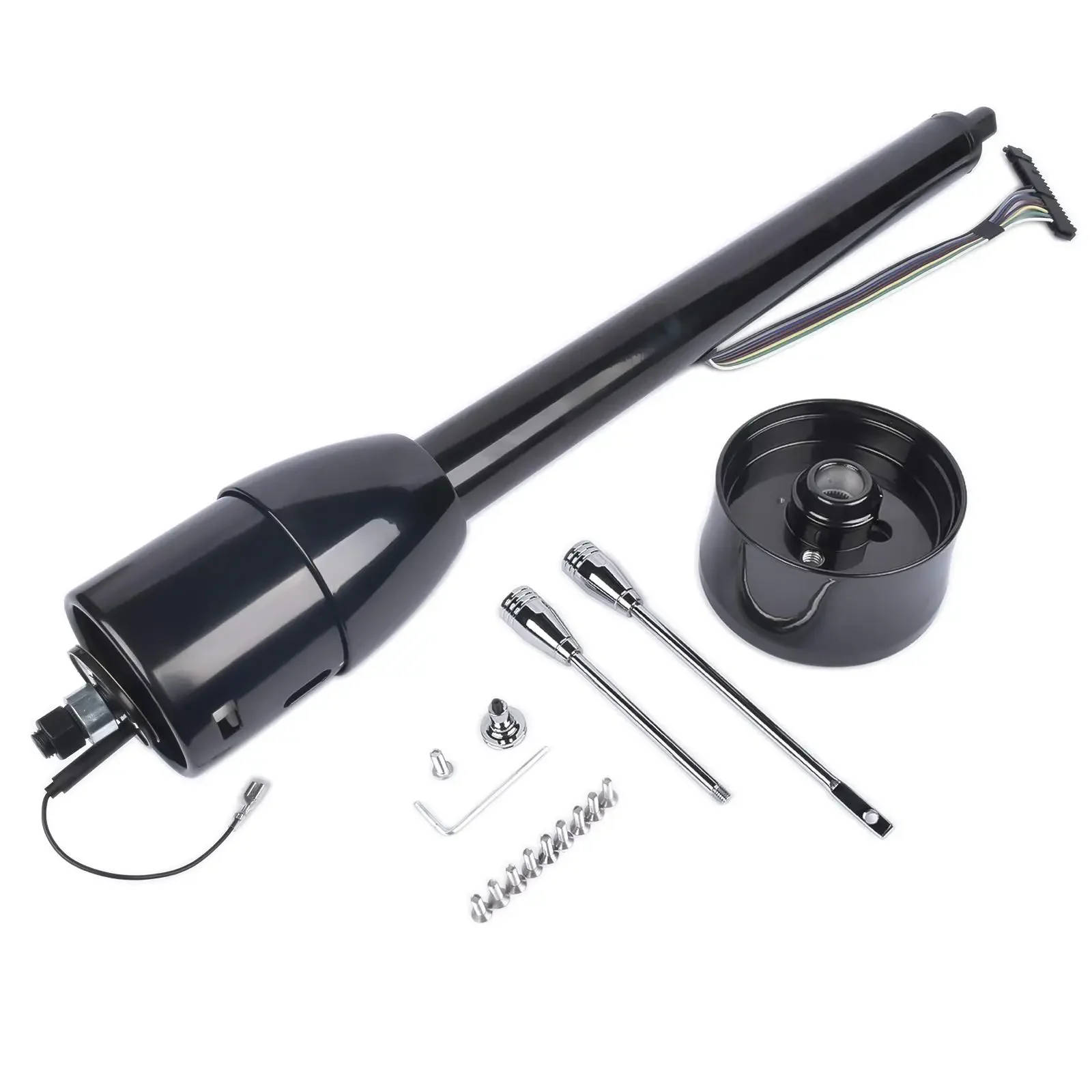 AP03 Black 30" Tilt Street Rod Floor Shift Steering Column Manual No Key with Adapter
AP03 Black 30" Tilt Street Rod Floor Shift Steering Column Manual No Key with Adapter