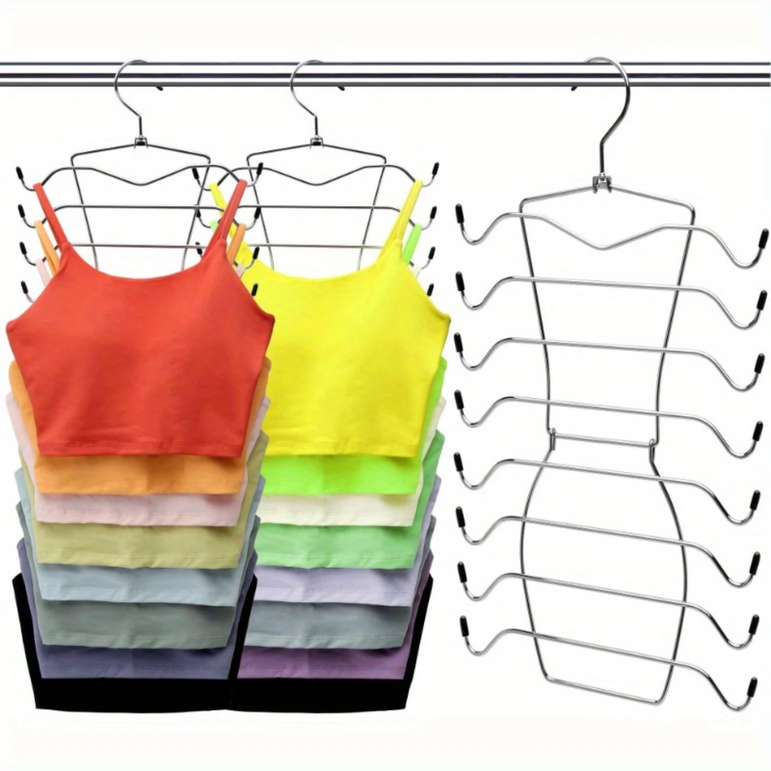 1pc 8-Layer Non-slip Stainless Steel Clothes Hanger, Durable Hangers For Ties, Pants, Scarves, Wardrobes, For Clothing Stores Sp
1pc 8-Layer Non-slip Stainless Steel Clothes Hanger, Durable Hangers For Ties, Pants, Scarves, Wardrobes, For Clothing Stores Sp