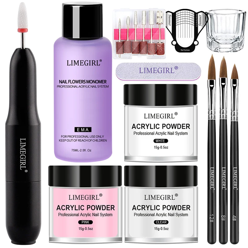 Nail Acrylic Powder and Liquid Monomer Nails Art Decoration For Manicure Set Kit With Nail Drill 3D Nail Tips Carving Tools
Nail Acrylic Powder and Liquid Monomer Nails Art Decoration For Manicure Set Kit With Nail Drill 3D Nail Tips Carving Tools
