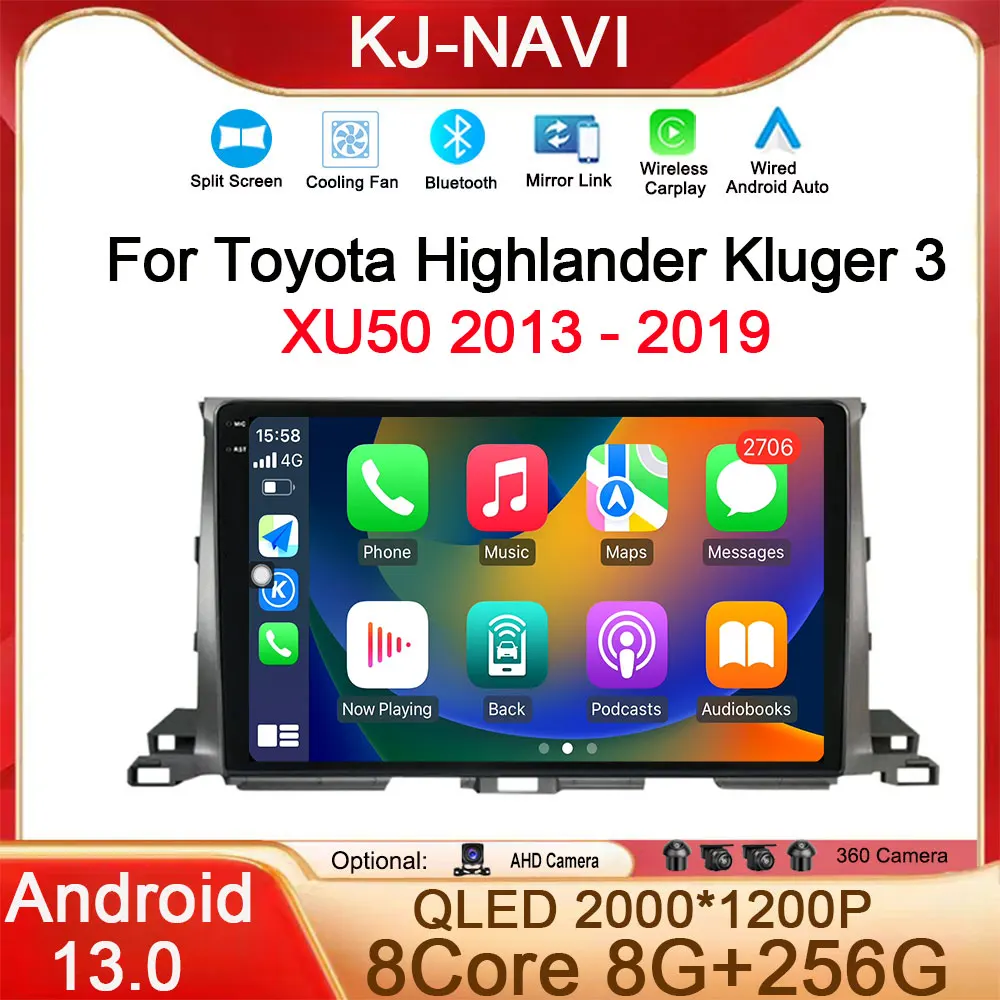 Автомобильный радиоприемник для Toyota Highlander Kluger 3 XU50 2013 - 2019 Android 13 мультимедиа HIFI головное устройство 4G WiFi GPS авто DSP без DVD
Автомобильный радиоприемник для Toyota Highlander Kluger 3 XU50 2013 - 2019 Android 13 мультимедиа HIFI головное устройство 4G WiFi GPS авто DSP без DVD
