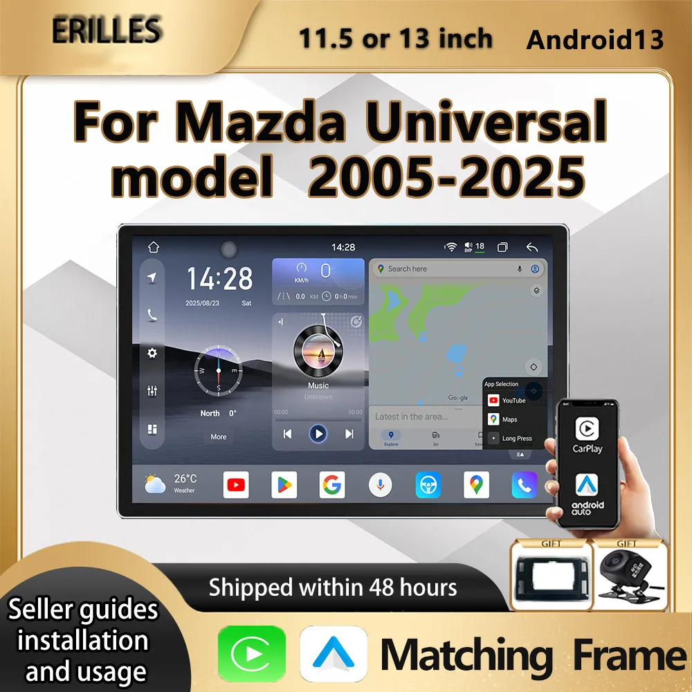 Обновление для Mazda, универсальная модель 2005-2025, автомобильный мультимедийный плеер, беспроводной Carplay Android, Android, сенсорный экран, монитор, радио, GPS
Обновление для Mazda, универсальная модель 2005-2025, автомобильный мультимедийный плеер, беспроводной Carplay Android, Android, сенсорный экран, монитор, радио, GPS