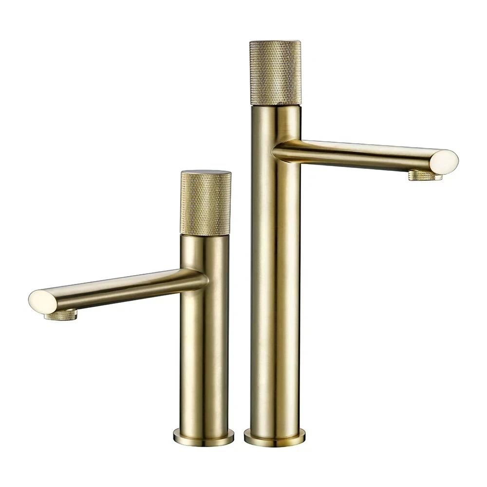 Knurled Faucet Brushed Gold Basin Faucet Bathroom Taps Single Handle Hot and Cold Sink Mixer Knurled Basin Faucet
Knurled Faucet Brushed Gold Basin Faucet Bathroom Taps Single Handle Hot and Cold Sink Mixer Knurled Basin Faucet