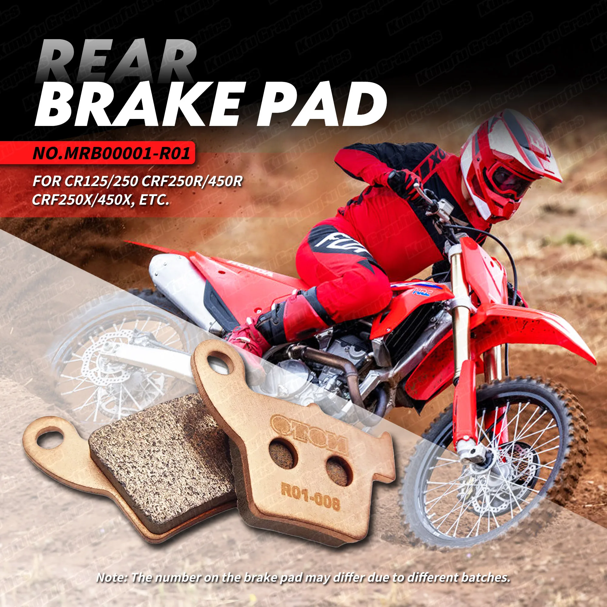 Sintered Copper Rear Brake Pads for HONDA CR125 250 CRF150R 250F 250RX CRF450L 450R 450RWE 450RX, High Friction Brake Disc Pad
Sintered Copper Rear Brake Pads for HONDA CR125 250 CRF150R 250F 250RX CRF450L 450R 450RWE 450RX, High Friction Brake Disc Pad