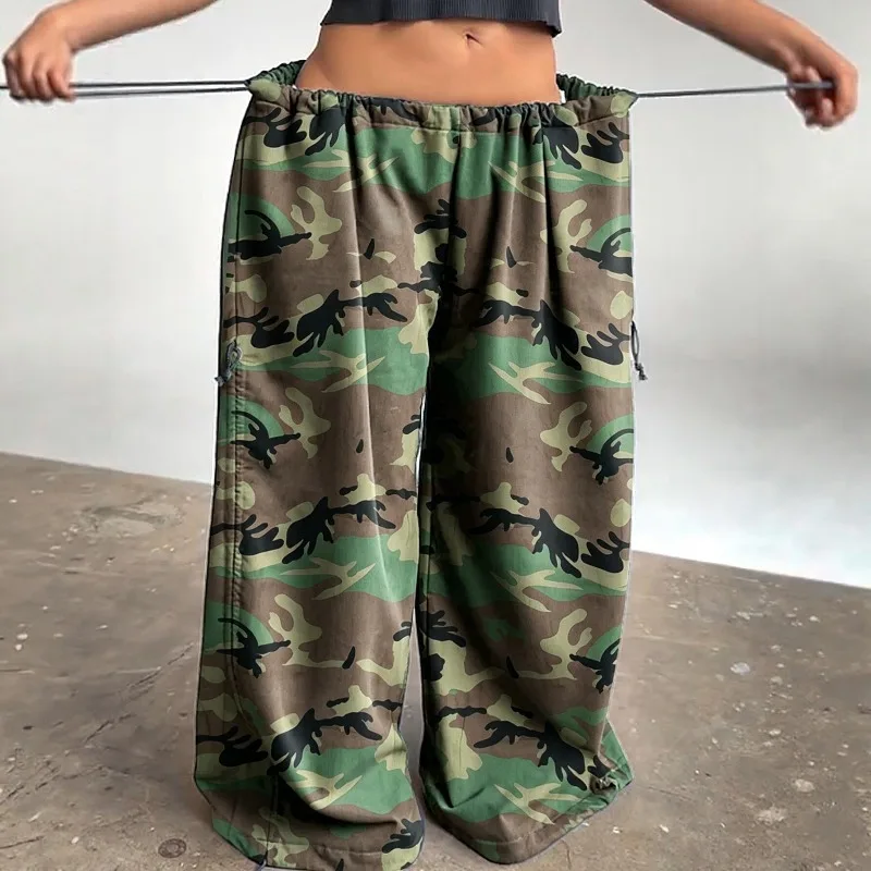 KEXU High Waisted Casual Versatile Hanging Drawstring Loose Camouflage Printed Wide Leg Pants
KEXU High Waisted Casual Versatile Hanging Drawstring Loose Camouflage Printed Wide Leg Pants