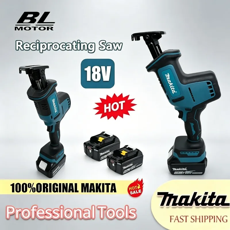 Makita Power Tool for 18V Battery Makita Cordless Brushless Speed Adjustable Metal Wood Electric Saw Reciprocating Saw
Makita Power Tool for 18V Battery Makita Cordless Brushless Speed Adjustable Metal Wood Electric Saw Reciprocating Saw