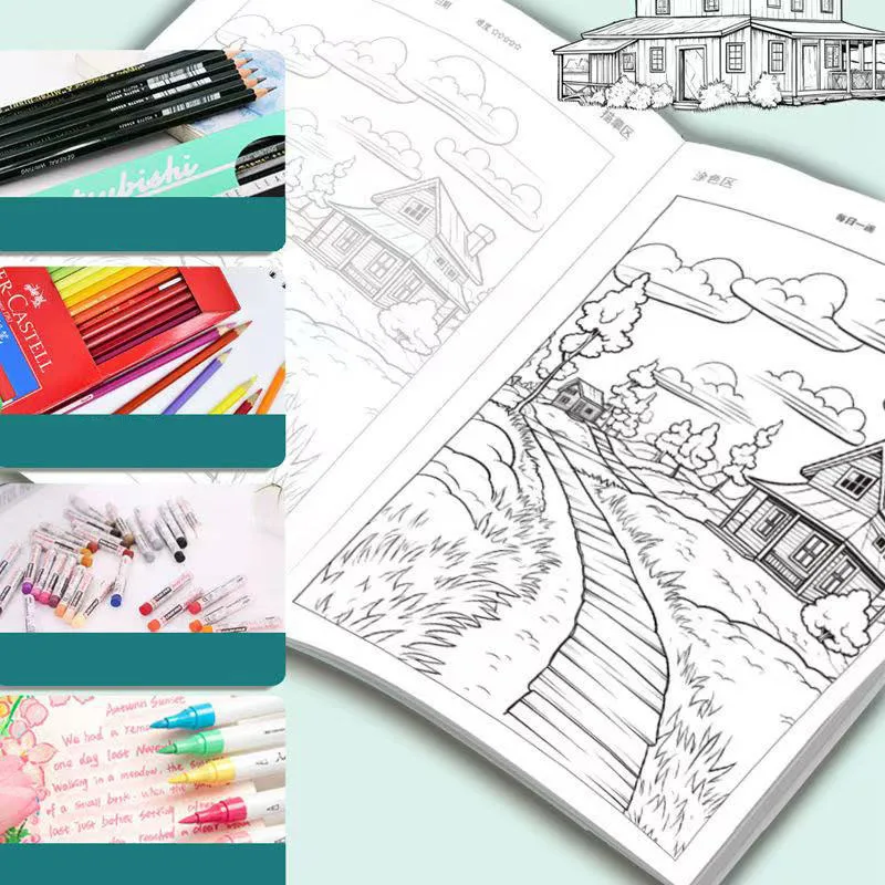 Artistic Drawing Practice Book - Landscape Tracing & Pen Control Coloring Books Adults Stress-Relief Pencil Sketch Album Art
Artistic Drawing Practice Book - Landscape Tracing & Pen Control Coloring Books Adults Stress-Relief Pencil Sketch Album Art