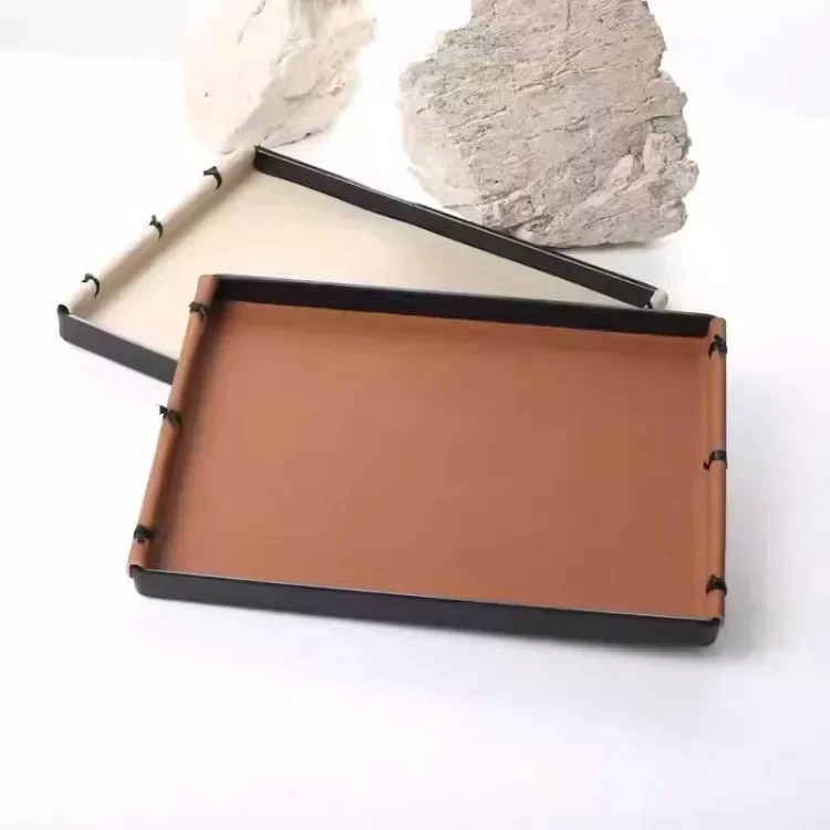 Light Luxury Rectangle Leather Storage Coffee Tray, Handmade Knot Aromatherapy Tray, Home Decoration, Living Room Table Decor
Light Luxury Rectangle Leather Storage Coffee Tray, Handmade Knot Aromatherapy Tray, Home Decoration, Living Room Table Decor