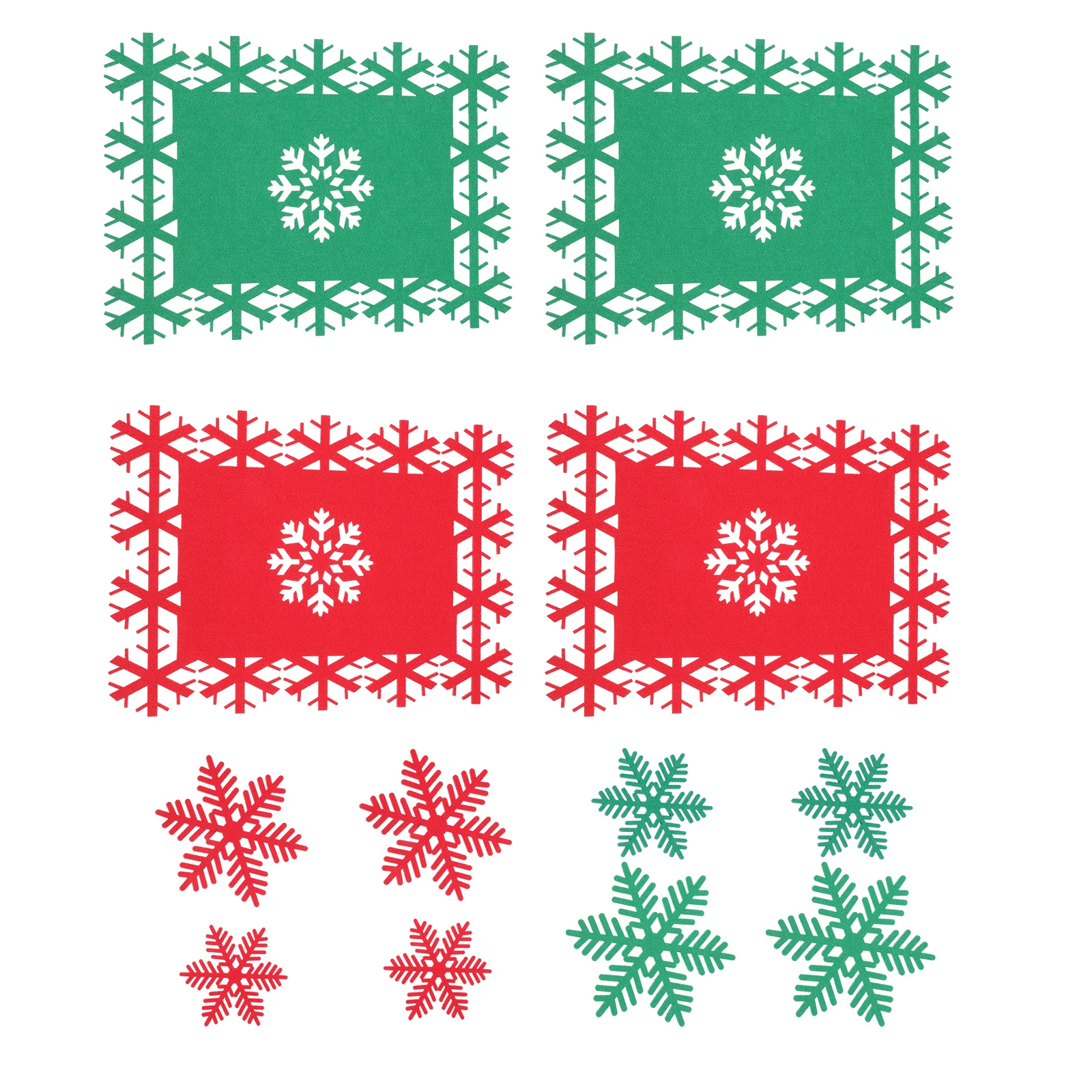 12Pcs Creative Christmas Felt Decorative Table Mats Heat Resistant Household Accessories
12Pcs Creative Christmas Felt Decorative Table Mats Heat Resistant Household Accessories