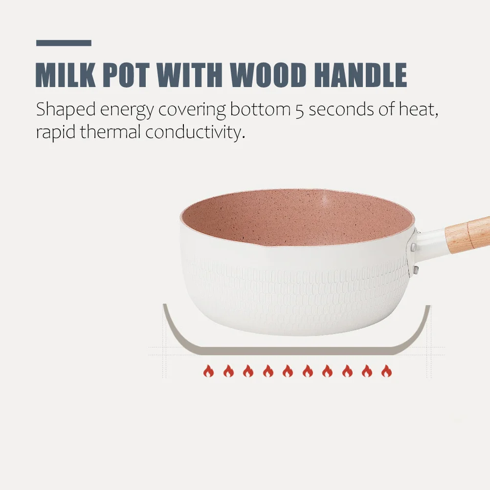Milk Pot Snow Flat Bottom Wood Handle Non-Stick Cooking Pan for Soup Noodles Baby Food Kitchen Cookware
Milk Pot Snow Flat Bottom Wood Handle Non-Stick Cooking Pan for Soup Noodles Baby Food Kitchen Cookware