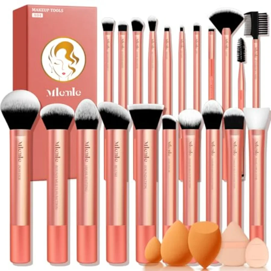 Makeup Brushes Set, Professional 26 Pcs Makeup Kit, Include Powder Blush Concealers Foundation Eye shadows 21 Pcs Makeup Brushe
Makeup Brushes Set, Professional 26 Pcs Makeup Kit, Include Powder Blush Concealers Foundation Eye shadows 21 Pcs Makeup Brushe