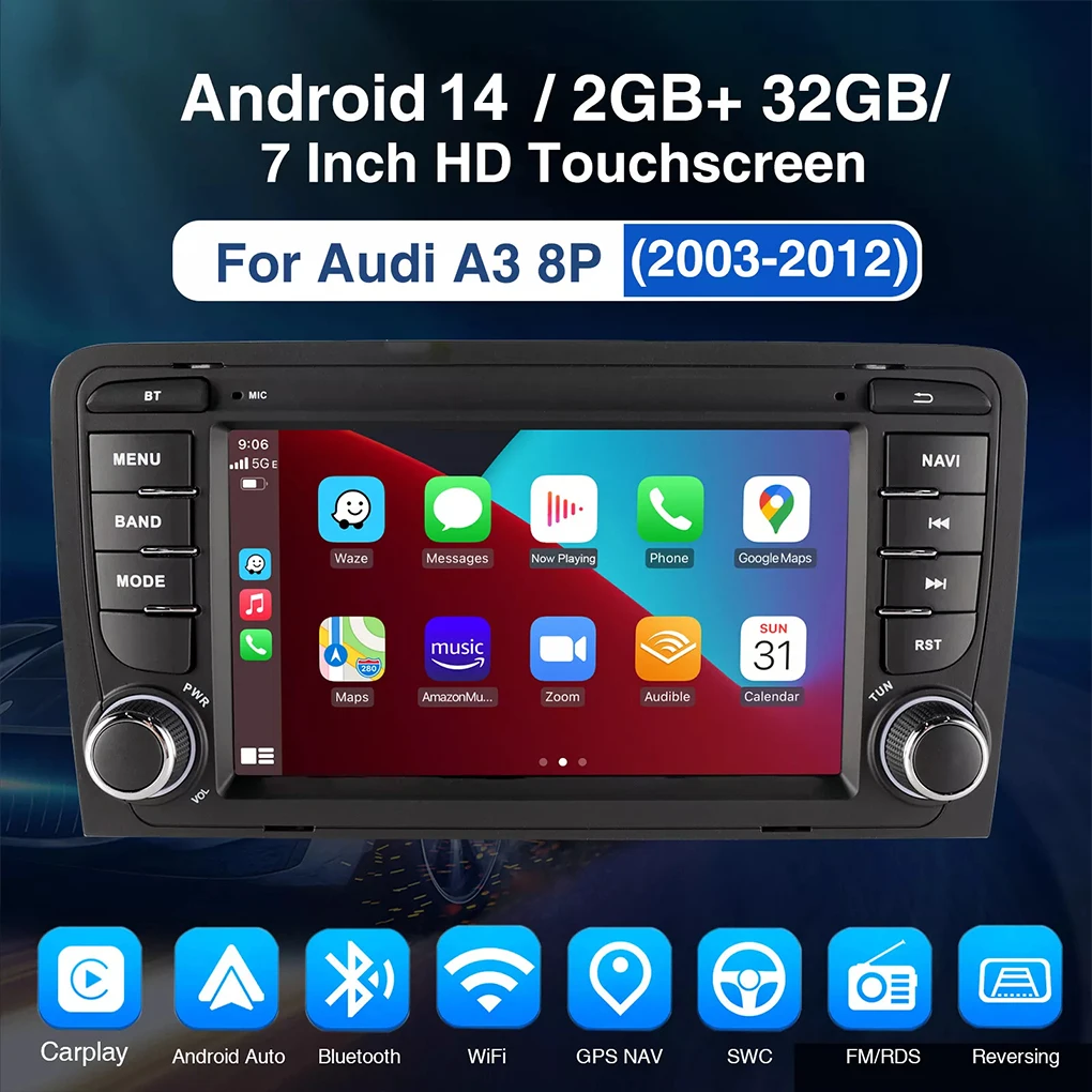7-дюймовый Android авто радио для Audi A3 2003-2012 Carplay автомобильный мультимедиа RDS GPS Navi 2din авторадио встроенные динамики
7-дюймовый Android авто радио для Audi A3 2003-2012 Carplay автомобильный мультимедиа RDS GPS Navi 2din авторадио встроенные динамики