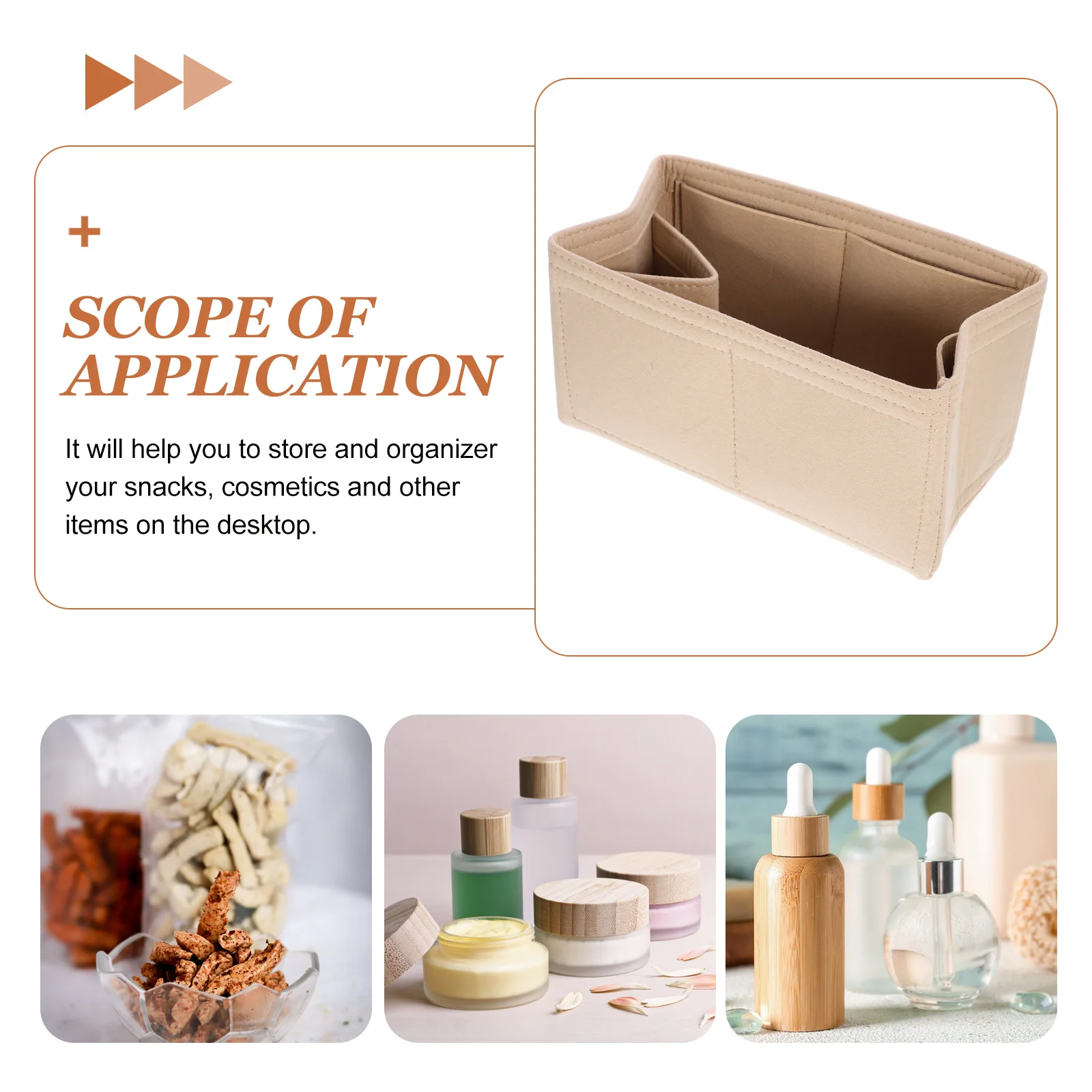 1Pcs Multi-Purpose Storage Pouch Light Brown 30x16x16cm Felt Makeup Bag Large Capacity for Travel Bag
1Pcs Multi-Purpose Storage Pouch Light Brown 30x16x16cm Felt Makeup Bag Large Capacity for Travel Bag