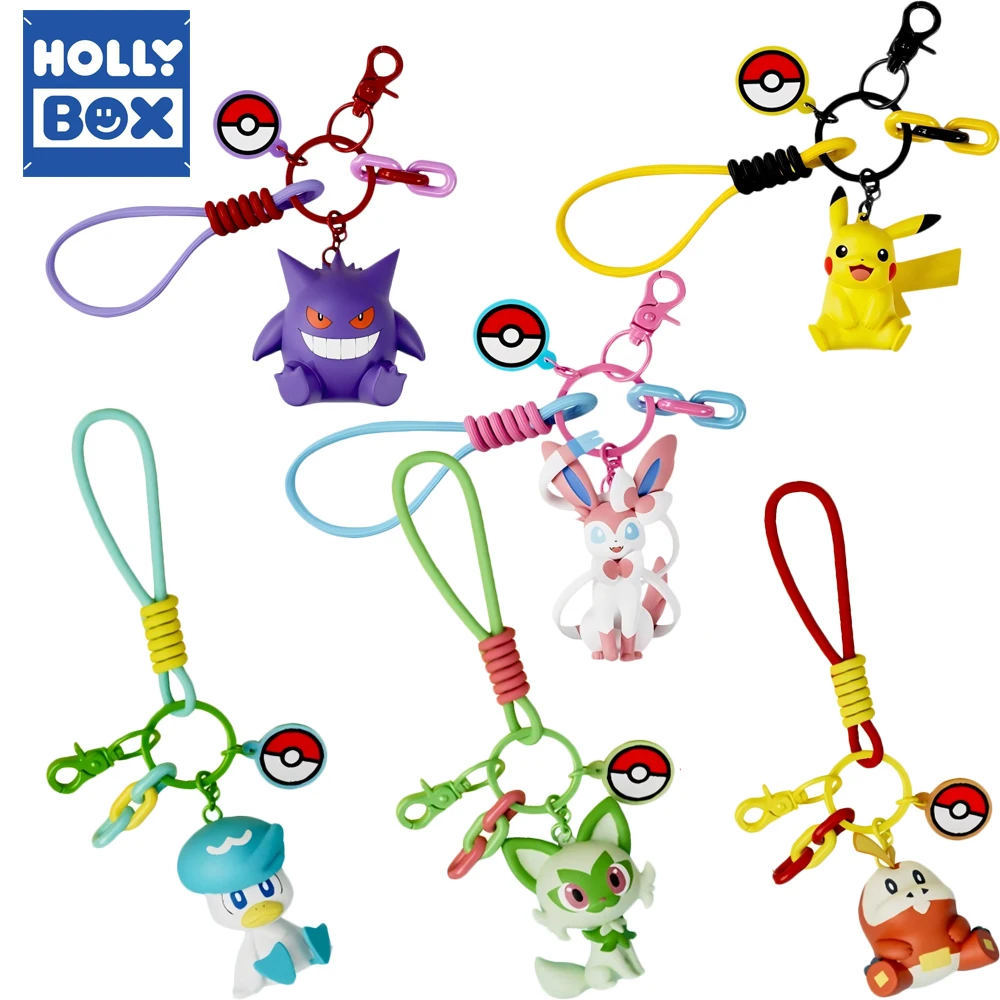 HOLLY BOX Original Pokemon Pikachu Keychains Popular Anime Dolls Cartoon Creative Couple Backpack Pendant Keyrings Fans Gifts
HOLLY BOX Original Pokemon Pikachu Keychains Popular Anime Dolls Cartoon Creative Couple Backpack Pendant Keyrings Fans Gifts