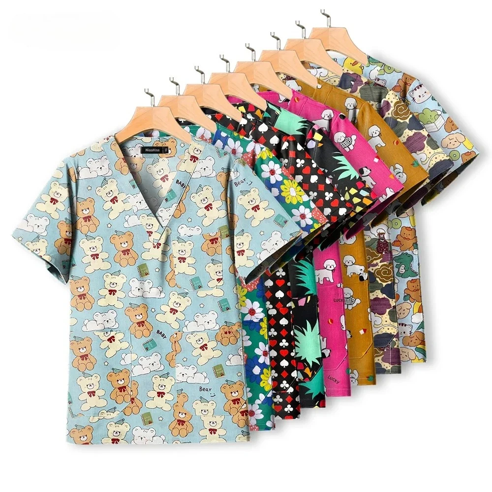 Hospital Surgical Gown Dental Scrub Clinical Nursing Short Sleeved Shirt Doctor Nurse Work Uniform Top Pediatric Health Clothing
Hospital Surgical Gown Dental Scrub Clinical Nursing Short Sleeved Shirt Doctor Nurse Work Uniform Top Pediatric Health Clothing