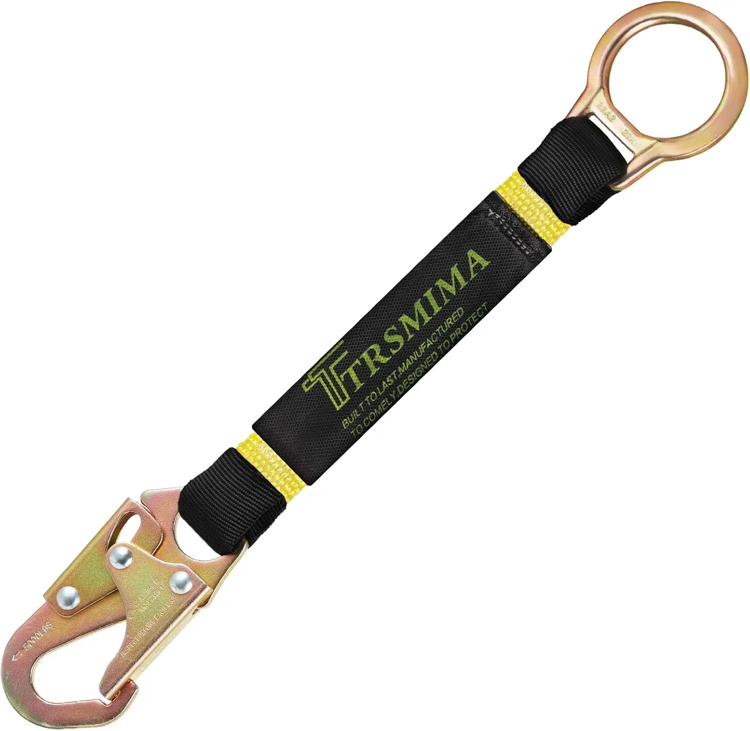 Safety Harness Extension Lanyard 18" D-ring Extender with Snap Hook for Fall Protection
Safety Harness Extension Lanyard 18" D-ring Extender with Snap Hook for Fall Protection