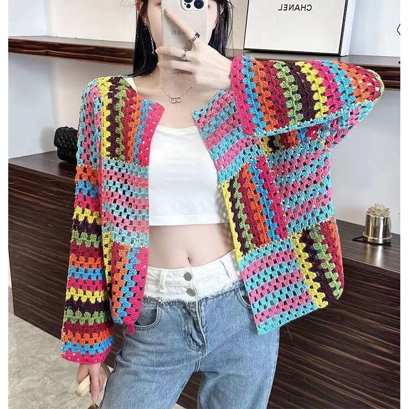 Women's Autumn Fashion Unique Top Style Slim and Versatile Knitted Cardigan Colorful Sweater Coat
Women's Autumn Fashion Unique Top Style Slim and Versatile Knitted Cardigan Colorful Sweater Coat
