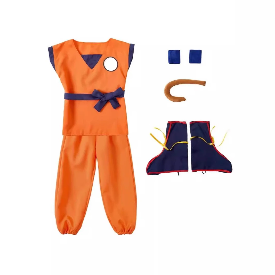 Children Classic Orange Kung Fu Costume With Plush Monkey Tail Wrist Guard Boot Covers Anime Style Outfit For Cosplay Halloween
Children Classic Orange Kung Fu Costume With Plush Monkey Tail Wrist Guard Boot Covers Anime Style Outfit For Cosplay Halloween