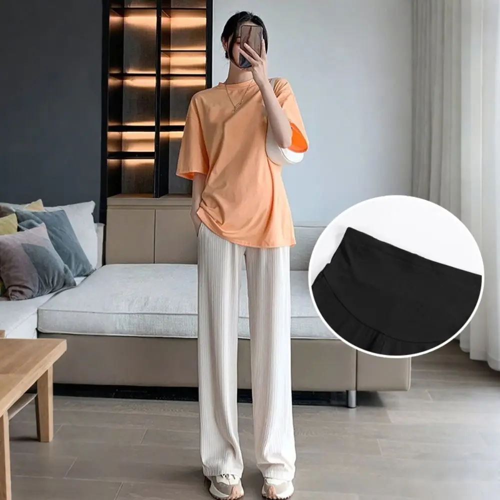 Loose Straight Leg Pants High Waist Ice Silk Casual Pants Pregnant Dropping Feeling Workout Trousers Wide Leg Pants Woman
Loose Straight Leg Pants High Waist Ice Silk Casual Pants Pregnant Dropping Feeling Workout Trousers Wide Leg Pants Woman