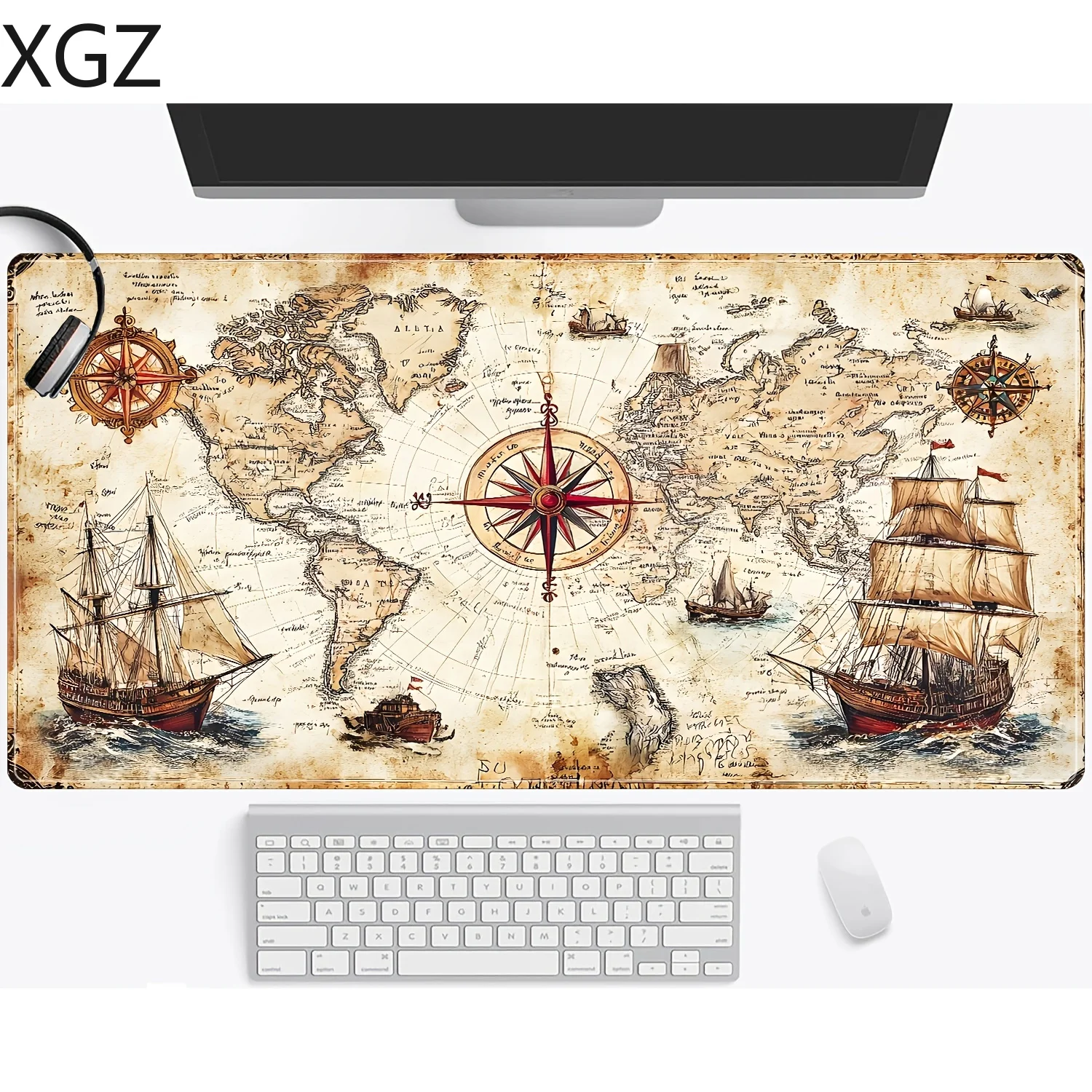 Vintage Adventure Map Large Mouse Pad - Extended Computer Accessories, Waterproof and Non-Slip Rubber Base, Sewn Edge Design
Vintage Adventure Map Large Mouse Pad - Extended Computer Accessories, Waterproof and Non-Slip Rubber Base, Sewn Edge Design